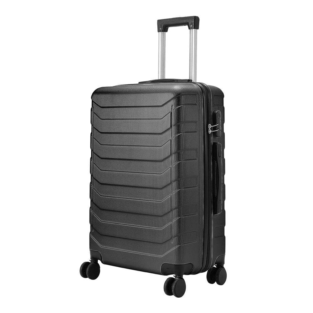 24 Inch Black/Blue/Grey Rolling Hardshell Luggage Travel Suitcase Travel Suitcases Living and Home 