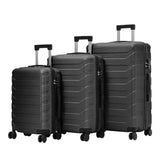 24 Inch Black/Blue/Grey Rolling Hardshell Luggage Travel Suitcase Travel Suitcases Living and Home 