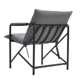 Modern Minimalist Linen Armchair with Metal Frame Living and Home 