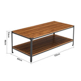 Direct 2-Tier Walnut Finish Coffee Table Living and Home 