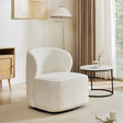 Chic Upholstered Swivel Chair Living and Home 