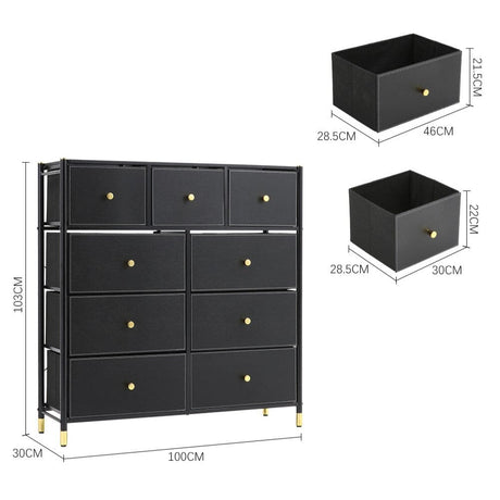 Plastic Storage Cabinet Living and Home 9-Drawer 