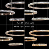 Lightsin Modern Crystal LED Triple-Ring Pendant Light Lightsin UK 