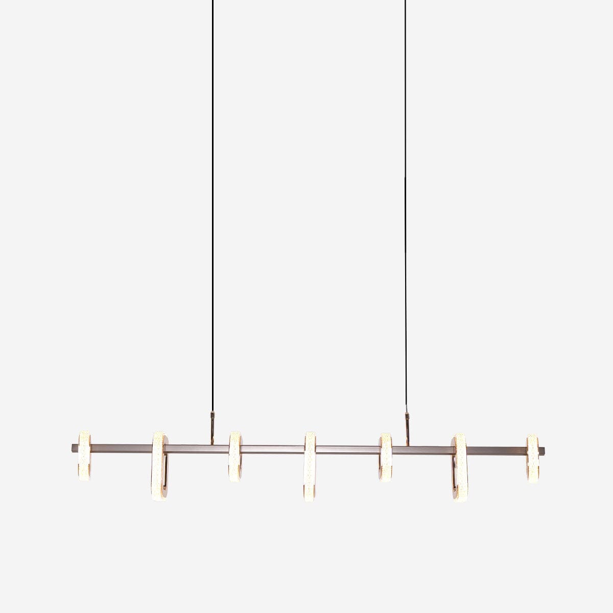 Lightsin Gold Linear LED Pendant Light with Acrylic Shades Lightsin UK 