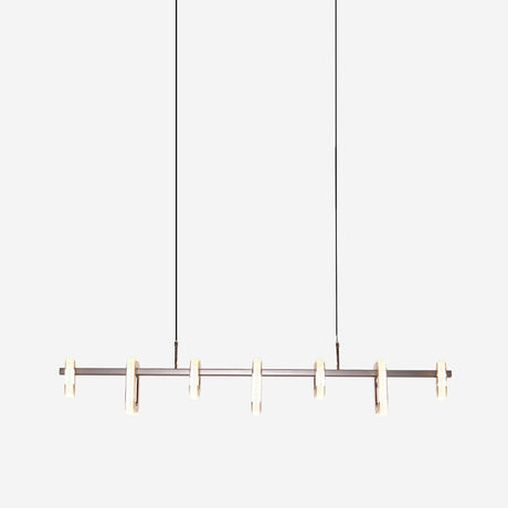 Lightsin Gold Linear LED Pendant Light with Acrylic Shades Lightsin UK 