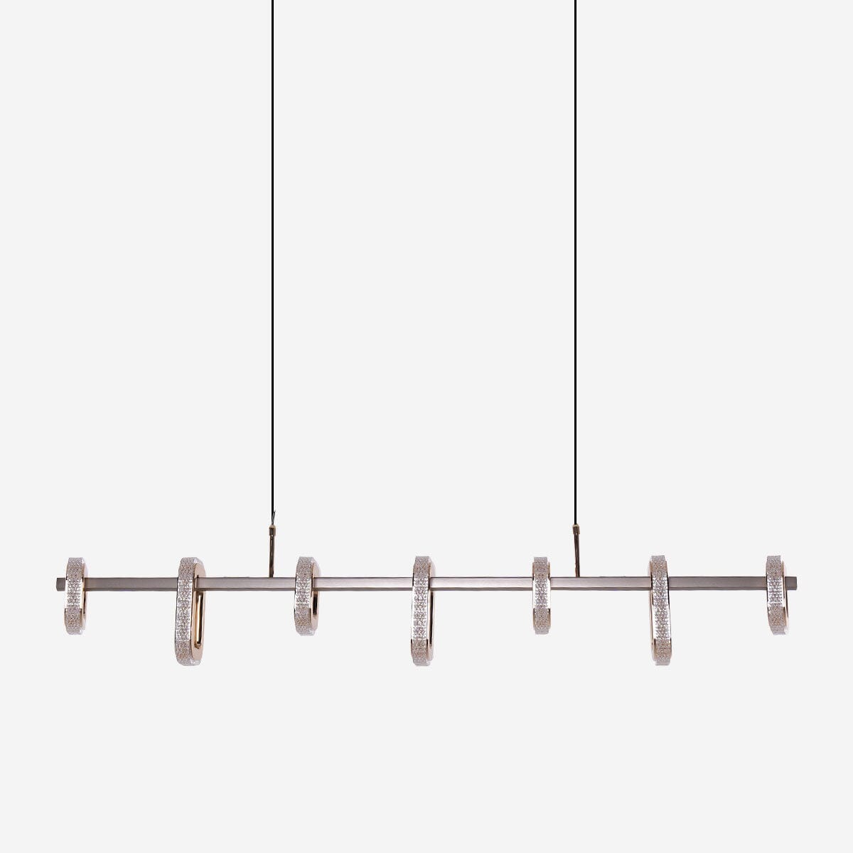 Lightsin Gold Linear LED Pendant Light with Acrylic Shades Lightsin UK 