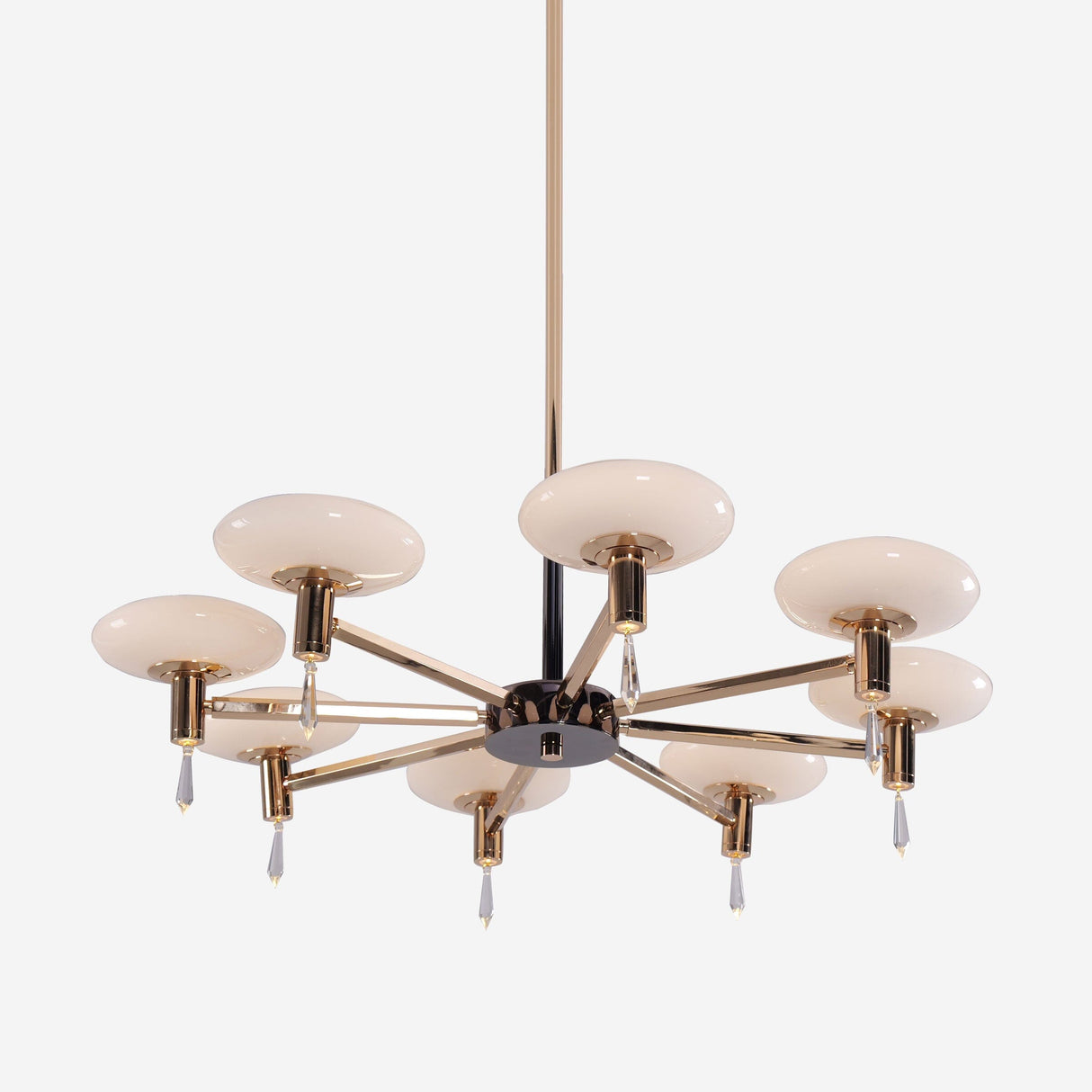 Lightsin Modern Gold LED Chandelier with Glass Shades Lightsin UK 