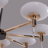 Lightsin Modern Gold LED Chandelier with Glass Shades Lightsin UK 