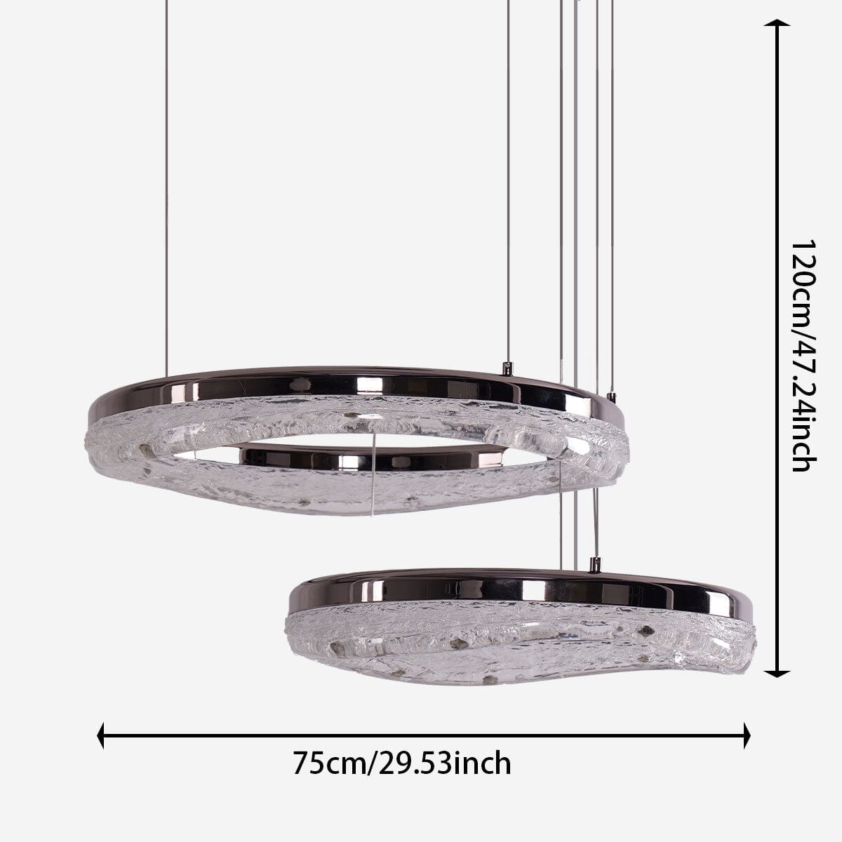 Lightsin Pearl Black Wave LED Pendant Light in Aluminum Alloy Lightsin UK 