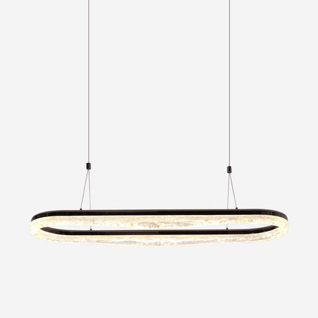 Lightsin Sleek Pearl Black LED Resin Oval Pendant Light Lightsin UK 