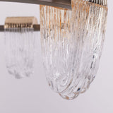 Modern LED Pendant Ceiling Light with Cascading Gold Acrylic Curves Lightsin UK 