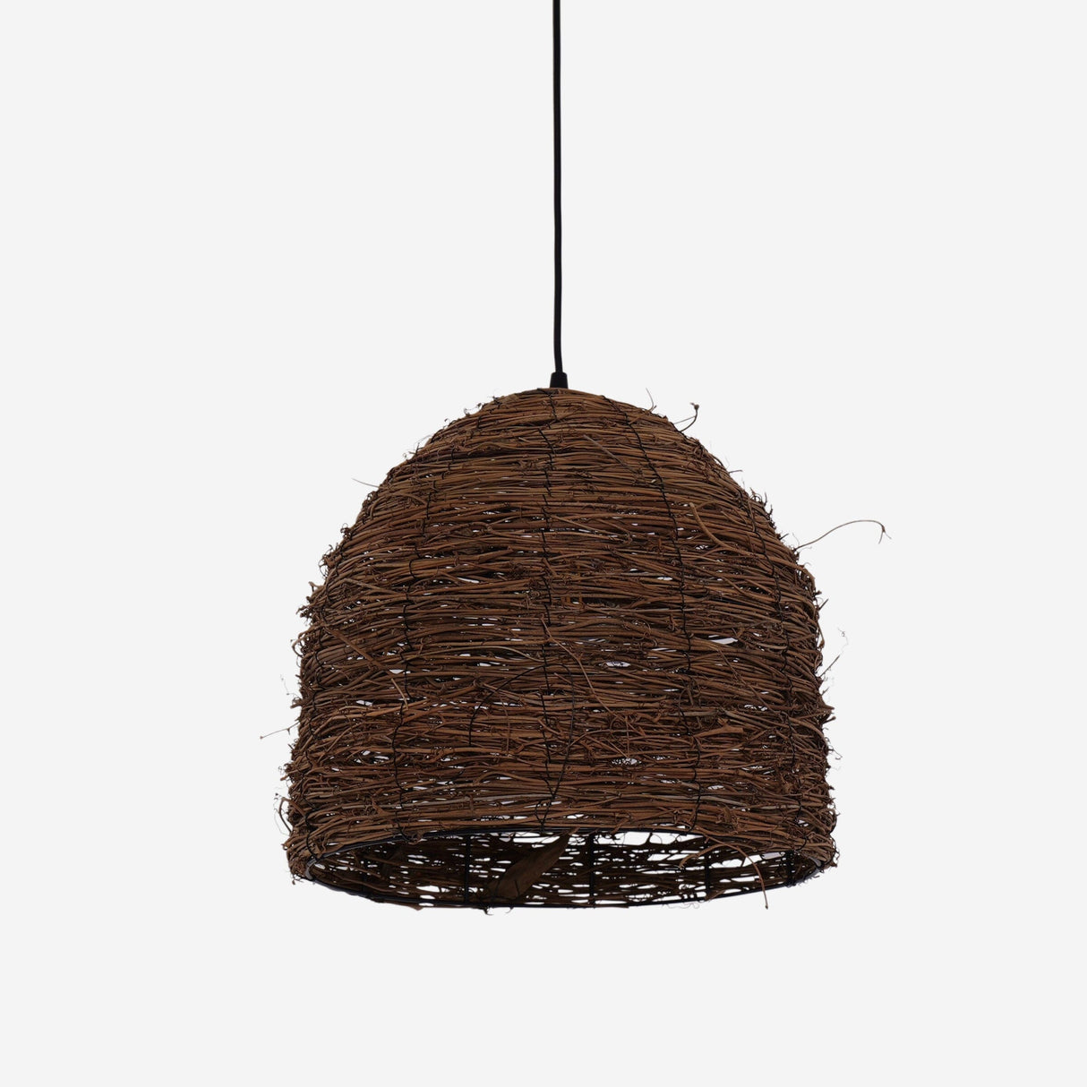 Lightsin Rustic Woven Rattan Dome Pendant Light for Cozy Interiors Lightsin UK 