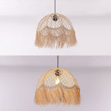 Lightsin Bohemian Woven Rattan Dome Pendant Light for Cozy Interiors Lightsin UK 