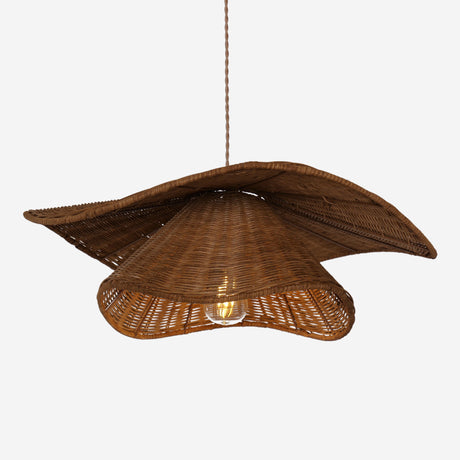 Lightsin Organic Woven Rattan and Iron Pendant Light for Cozy Spaces Lightsin UK 