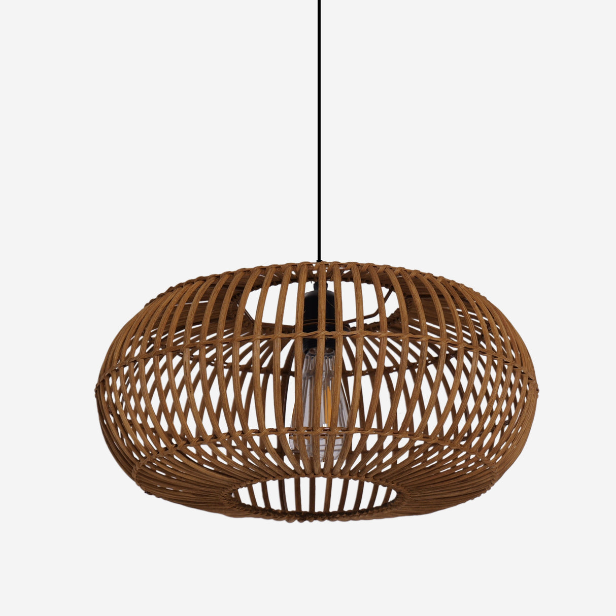 Lightsin Natural Bamboo Woven Round Pendant Light for Warm Interiors Lightsin UK 