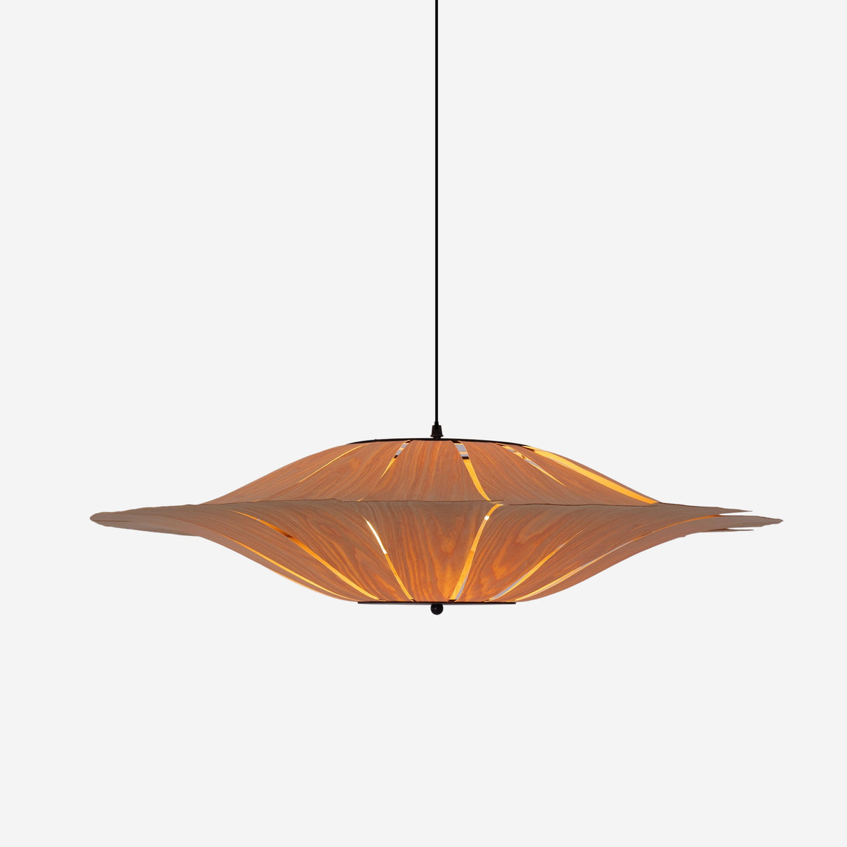 Lightsin Serene Wood Veneer LED Pendant Light with Tranquil Disc Design Lightsin UK 