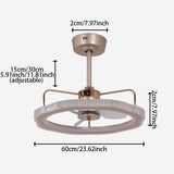 Lightsin Modern Reversible 3-Blades Metal Ceiling Fan with LED Light Lightsin UK 