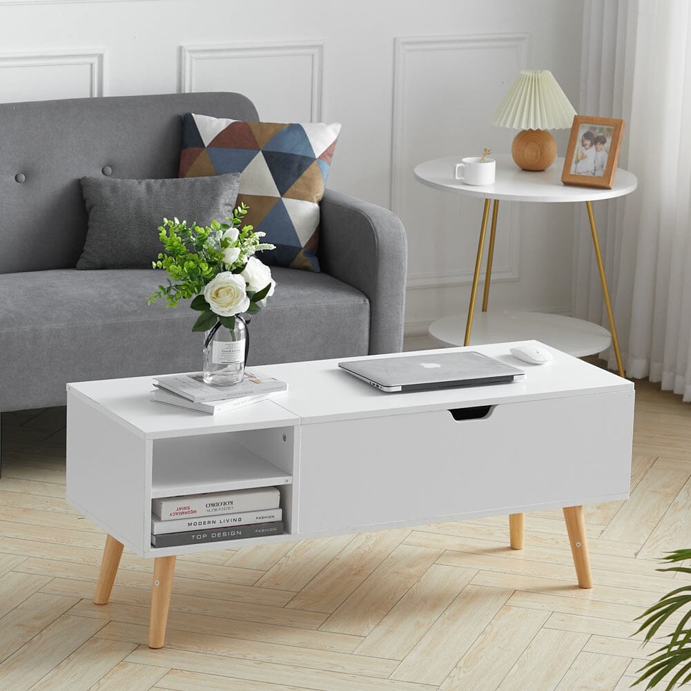 Modern Wooden Lift Top Coffee Table with Storage Living Room Living and Home 