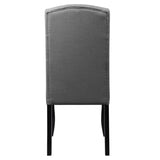 107cm Height Set of 2 Comfortable Linen Buttoned Dining Chairs Dining Chairs Living and Home 