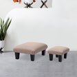 Non-Slip Linen Cotton Beige Footstool Living and Home 