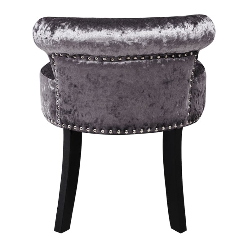 Velvet Upholstery Round Accent Chair Dressing Stool Dressing Table Stools Living and Home 