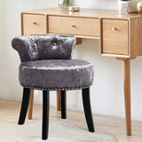 Velvet Upholstery Round Accent Chair Dressing Stool Dressing Table Stools Living and Home 