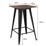 Metal Industrial Style Square Table Bar High Table Living and Home 