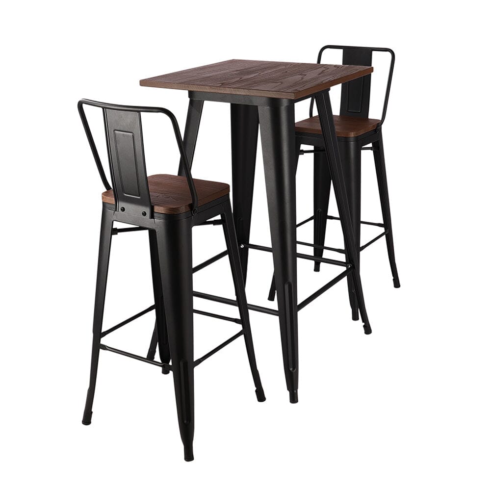 Metal Industrial Style Square Table Bar High Table Living and Home 