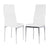 Set of White Electroplated Dining Chairs in PVC Living and Home 2 chairs per box 