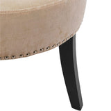 Velvet Upholstery Round Accent Chair Dressing Stool Dressing Table Stools Living and Home 