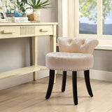 Velvet Upholstery Round Accent Chair Dressing Stool Dressing Table Stools Living and Home 