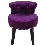 Velvet Upholstery Round Accent Chair Dressing Stool Dressing Table Stools Living and Home 