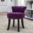 Velvet Upholstery Round Accent Chair Dressing Stool Dressing Table Stools Living and Home Purple 