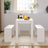 2 Benches Nesting Style Kitchen Coffee Set Space Saving White Dining Sets Living and Home White 