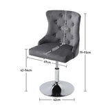 Swivel Velvet Barstool with Ajustable Lift Height Bar Stools Living and Home 