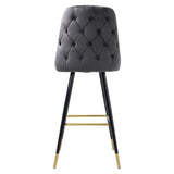 3ft Height Bar Stools with Footrest Set of 2 Velvet Padded Bar Stools Living and Home 