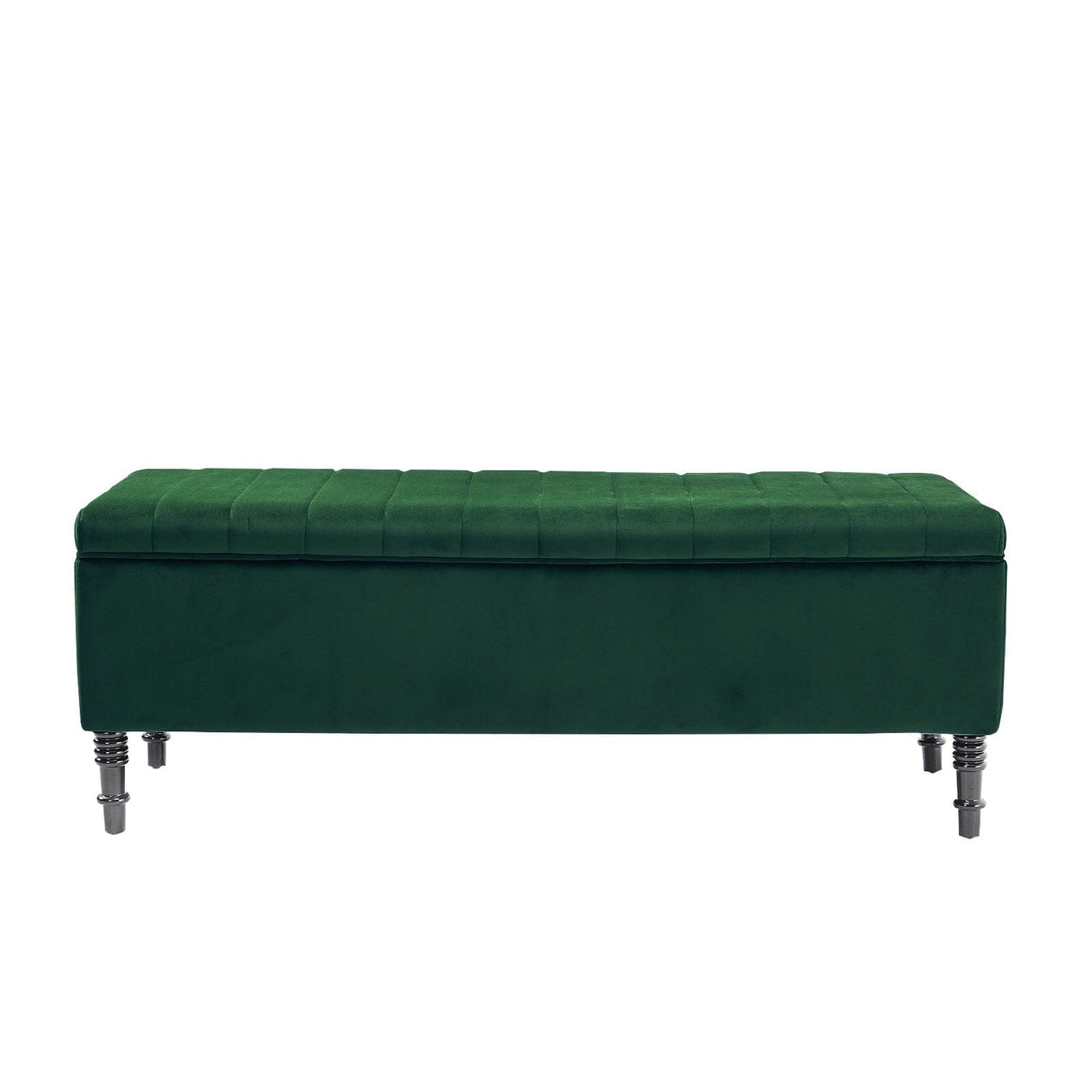 50 Inch Storage Bench Velvet Entryway Bench Soft 4ft Wide Storage Footstools & Benches Living and Home 