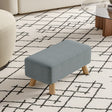 57cm Line Fabric Footstool Grey Change Shoe Footrest Footstools Living and Home 