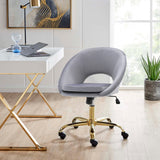 Velvet Swivel Office Chair Height Adjustable Home Office Chairs Living and Home 