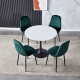 90cm Dia Modern Round Dining Tables Tulip Table with Metal Base Dining Tables Living and Home 