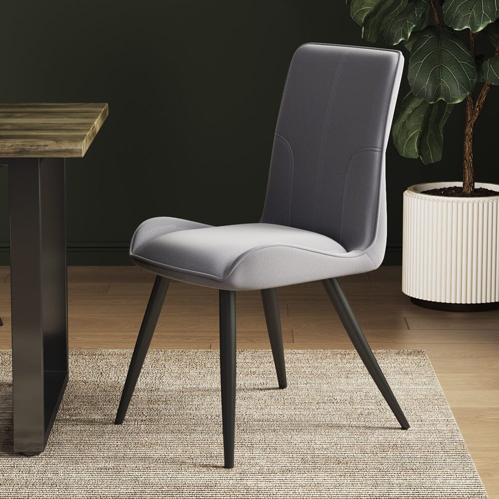 Modern Set of 2 Velvet Upholstered Dining Chairs Living and Home 