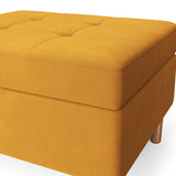 Tufted Velvet Storage Bench Rectangular with Hinged Lid Storage Footstools & Benches Living and Home 