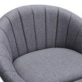 Grey Round Backrest Chair with Metal Legs Living and Home 