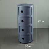 76cm Height Cylindrical 4-Tier Plastic Storage Drawer Unit Storage Drawers Living and Home 