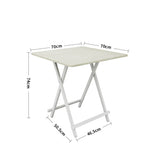 White Wooden Folding Dining Table with Metal Legs Dining Tables Living and Home 