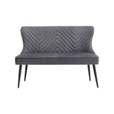 Grey Upholstered Tufted Dining Bench Dining Chairs Living and Home 
