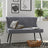 Grey Upholstered Tufted Dining Bench Dining Chairs Living and Home Grey 