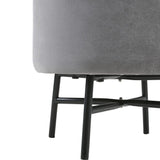 Contemporary Velvet Storage Ottoman with Metal Legs Footstools Living and Home 