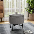 Contemporary Velvet Storage Ottoman with Metal Legs Footstools Living and Home 