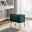 Soft Channel Velvet Stool with Gold Legs Footstools Living and Home 